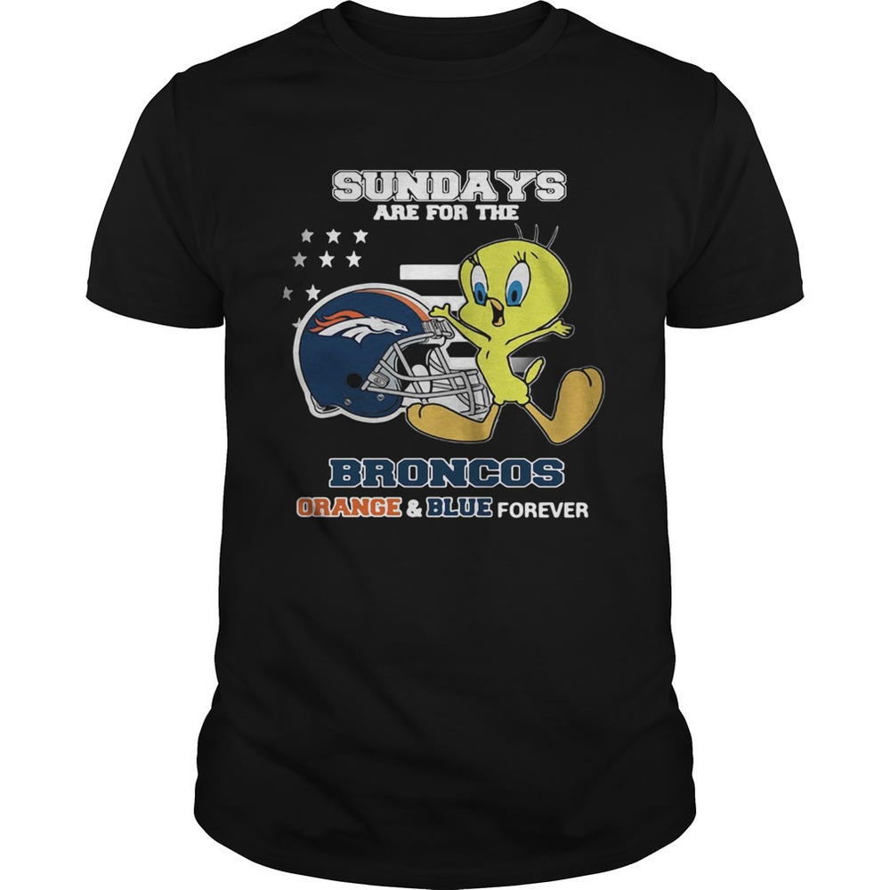 Sundays Are The Broncos Orange And Blue Forever Veteran Shirt